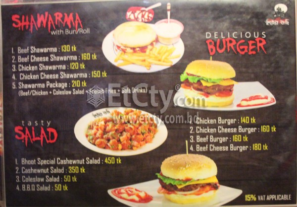Bhooter Bari (Food Menu)