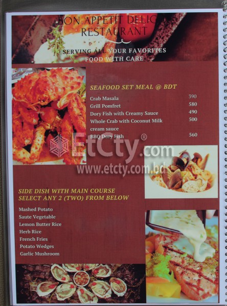 Bon Appetit Delight (Food Menu)
