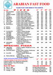 Arabian Fast Food(Food Menu)
