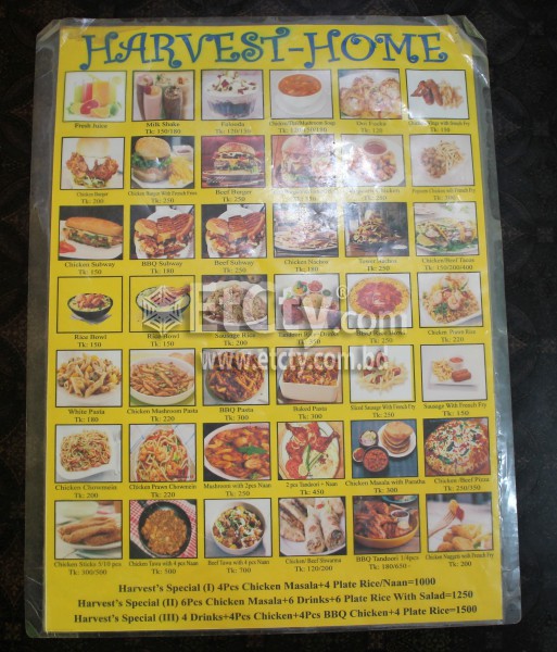 Harvest-Home(Food Menu)