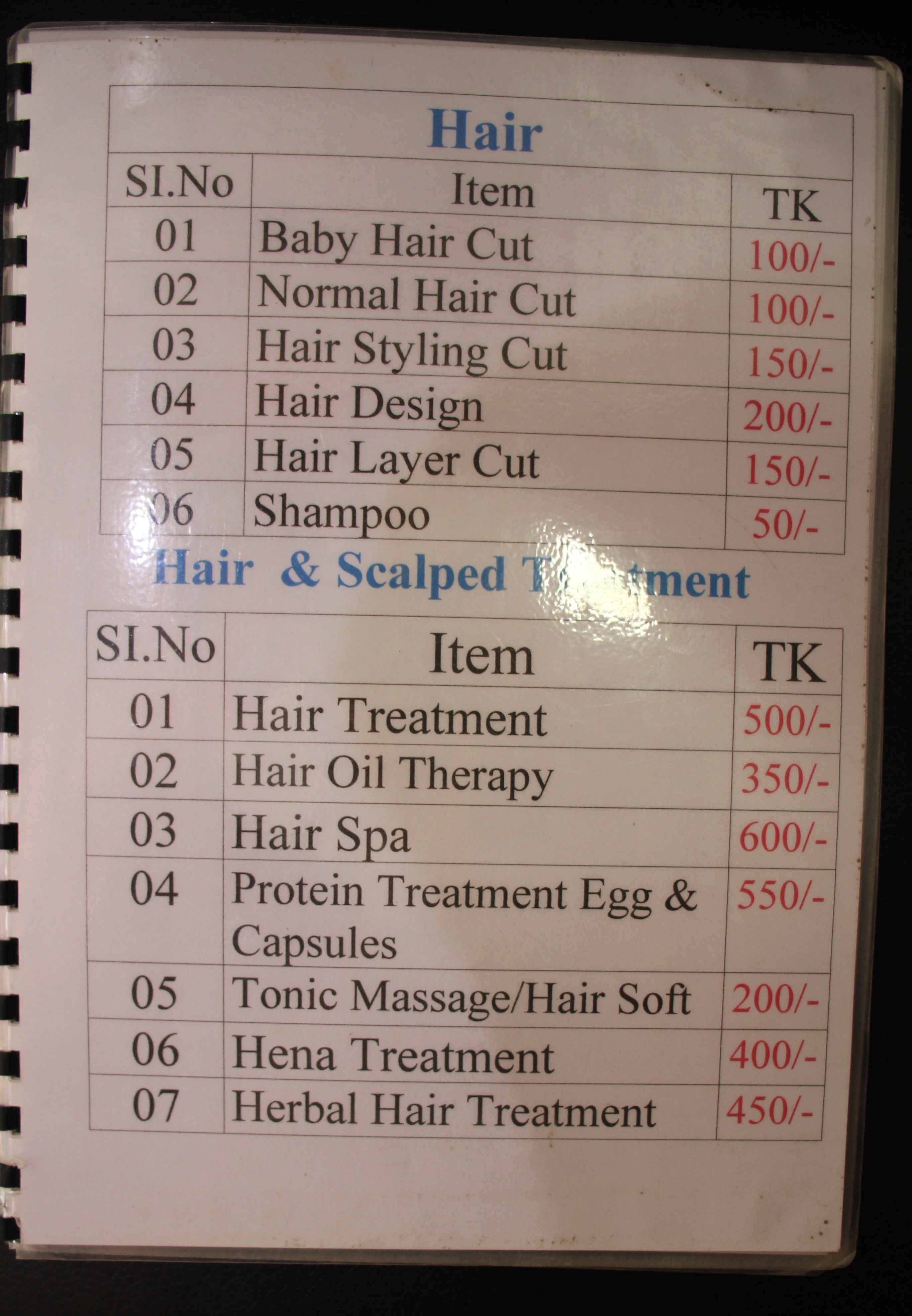 Salon D5 (Services & Price) Salon D5 (Services & Price)