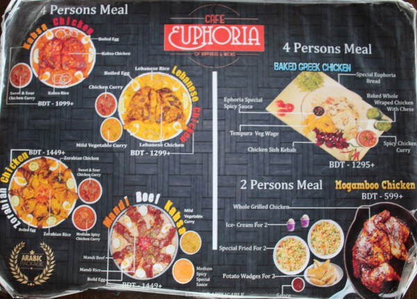 Cafe Euphoria (Food Menu)
