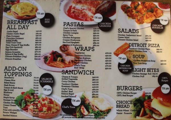 The Coffee Bean Tea Leaf Food Menu