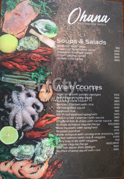 Ohana Diner (Food Menu)