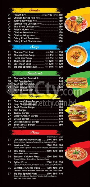 Big Bite Restaurant (Food Menu)