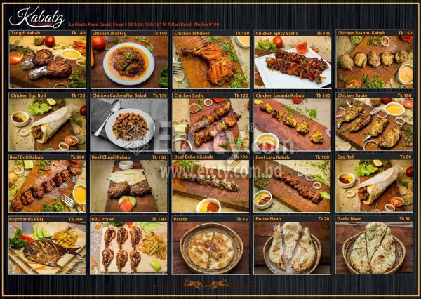 Kababz (Food Menu)