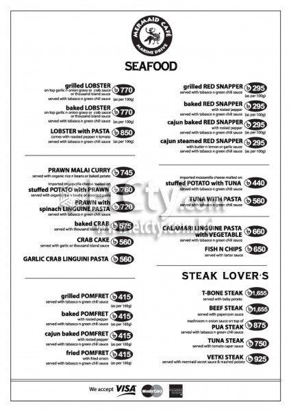 Mermaid Cafe Marine Drive (Food Menu)
