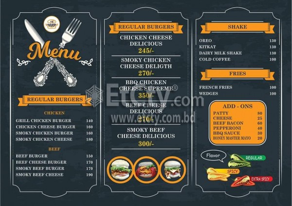 The Eatable Restaurant (Food Menu)